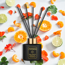 Balance black reed diffuser is highly scented with our award winning Balance blend of Geranium, Bergamot & Tangerine essential oils. Presented in a matte black bottle with a stunning gold collar and thick black reeds. Beautifully scented and elegantly presented. Handmade by Imogen's Luxuries, Berkshire, England. Vegan and cruelty free 