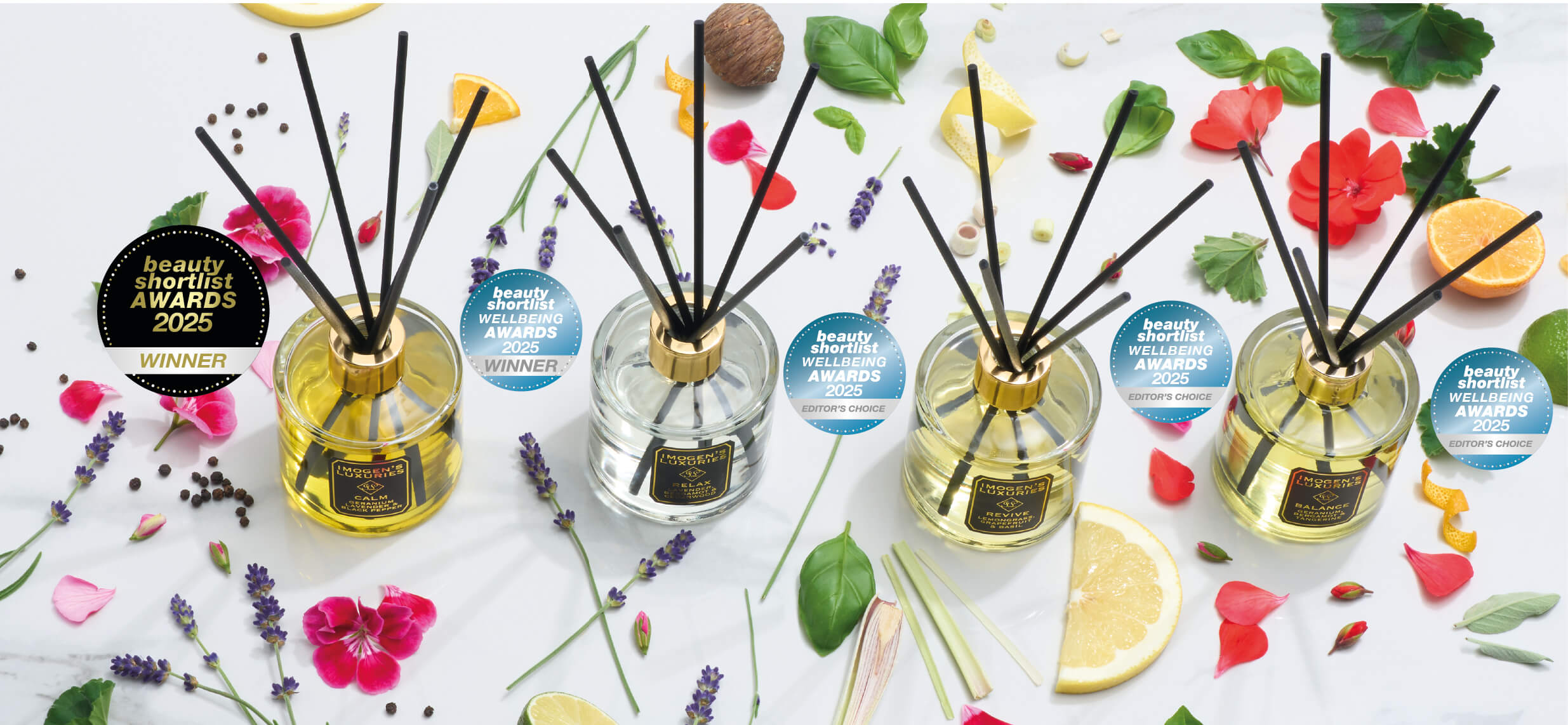 Luxury 100ml reed diffusers, highly scented with our award winning blends of natural essential oils. Elegantly presented with thick black reeds emitting a superior scent throw.Aromatherapy scents to help you relax. Vegan and Cruelty Free. 