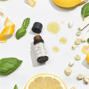 Revive 100% pure essential oil blend of Lemongrass, Grapefruit & Basil. In a 10ml glass bottle this Revive blend is crisp, citrus and uplifting. Blended by hand in Berkshire by Imogen’s Luxuries. Natural, vegan and cruelty free.