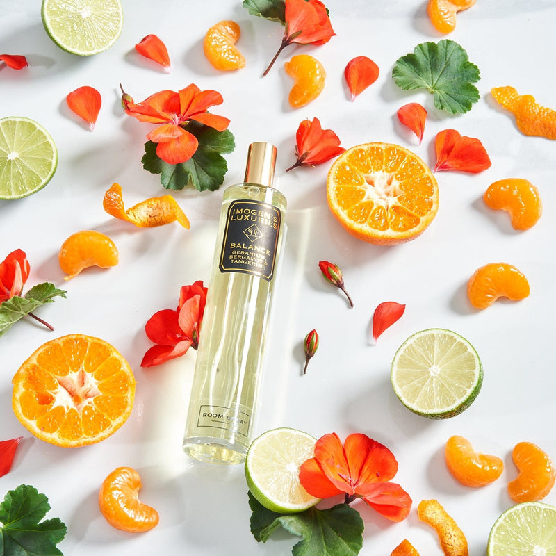 Balance room spray is a delightful fresh and calming fragrance. Handmade with pure essential oils of Geranium, Bergamot and Tangerine. Free from any synthetic fragrance. Long lasting large 100ml size. Each bottle holds around 900 sprays. Excellent value for money. Beautifully gift boxes, an ideal gift.Handmade by Imogen's Luxuries, England