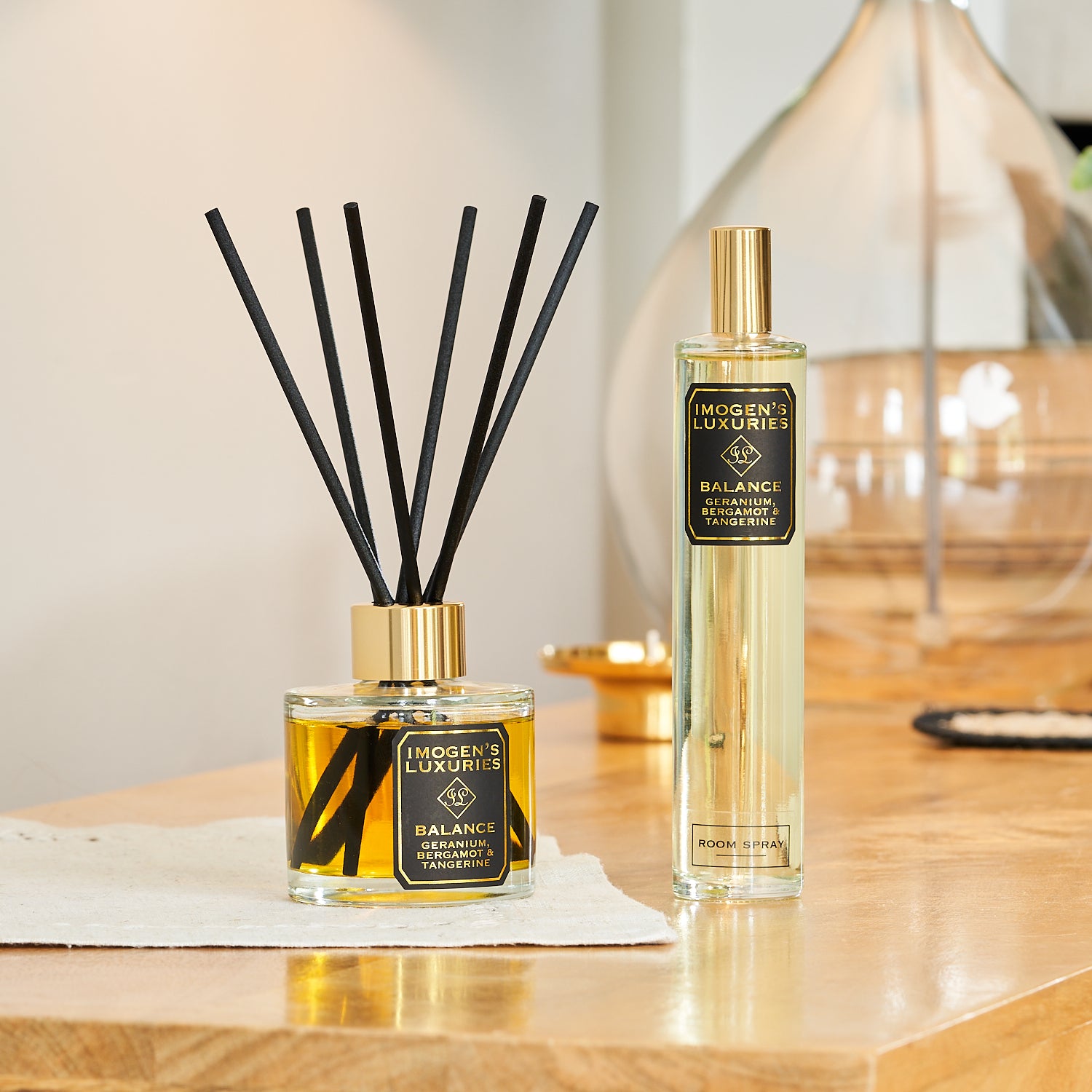 Balance Room Spray - Geranium, Bergamot & Tangerine Essential Oils –  Imogen's Luxuries