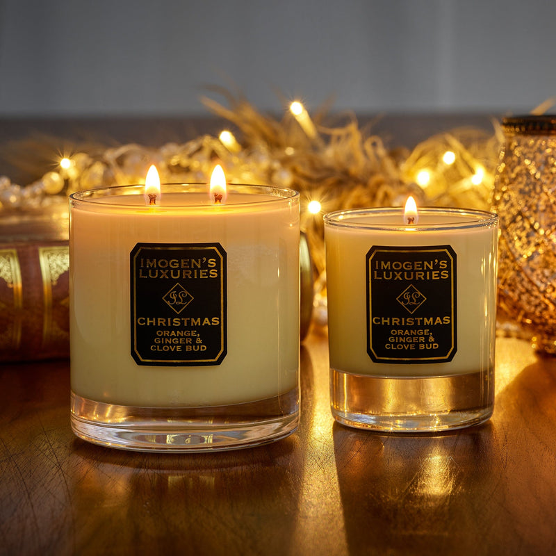 Christmas 2 Wick Candle: Orange, Cinnamon, Clove & Ginger