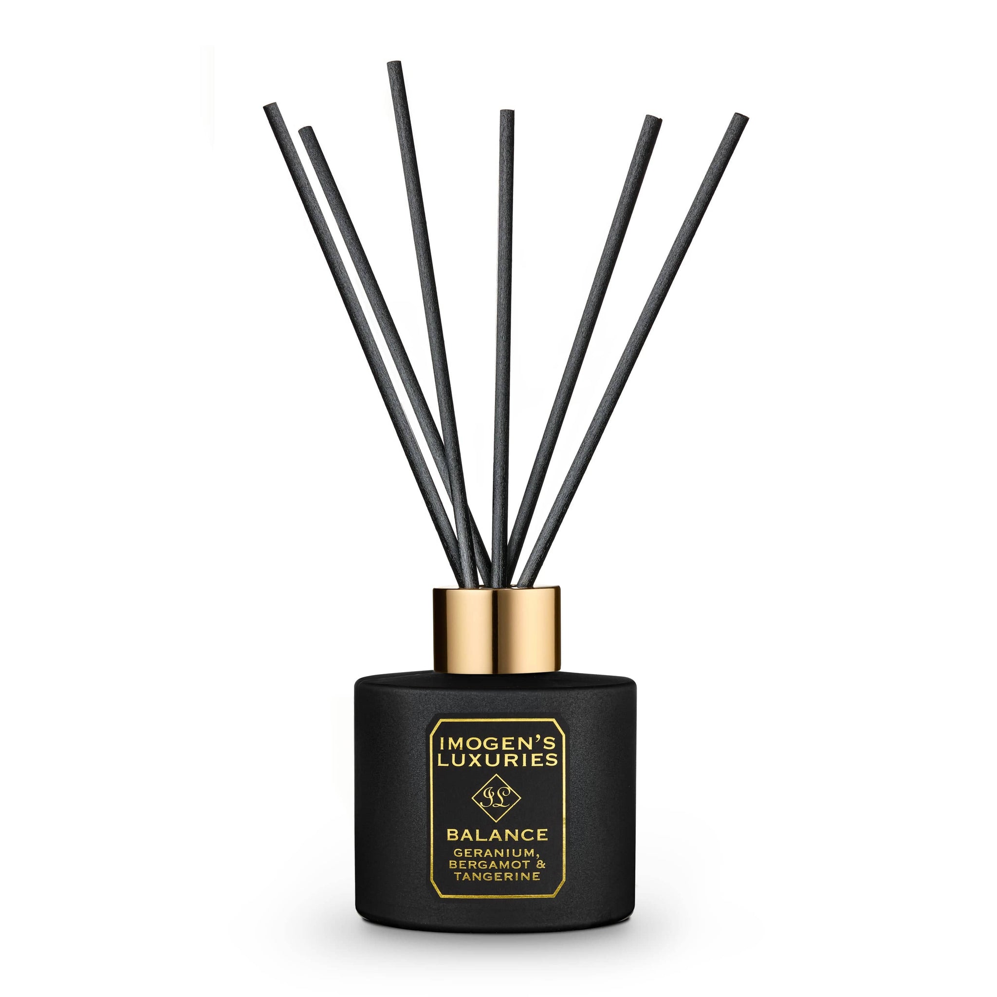 Balance Black Reed Diffuser | Geranium & Bergamot Essential Oils ...