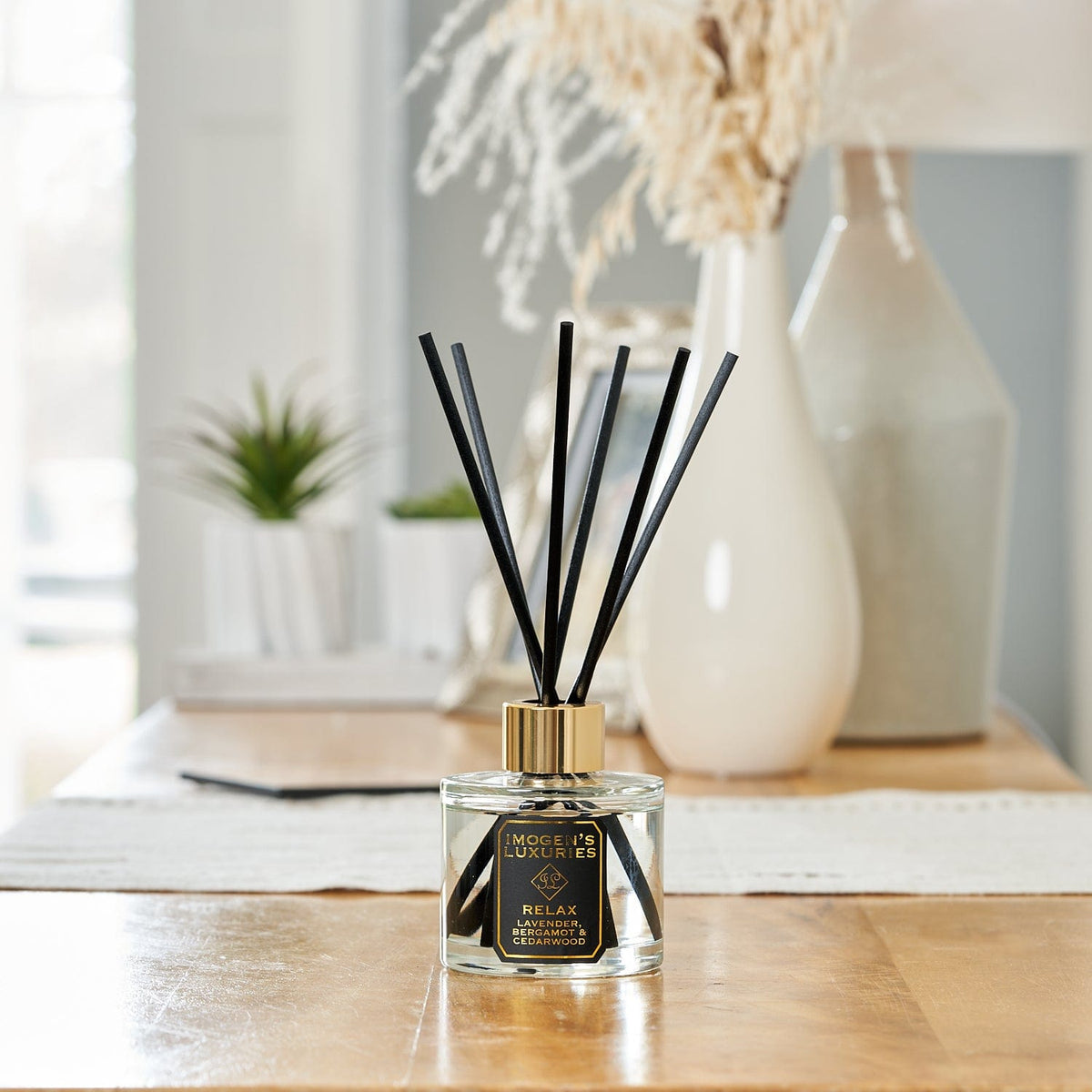 Relax 100ml Reed Diffuser: Lavender, Bergamot & Cedar Essential Oils ...