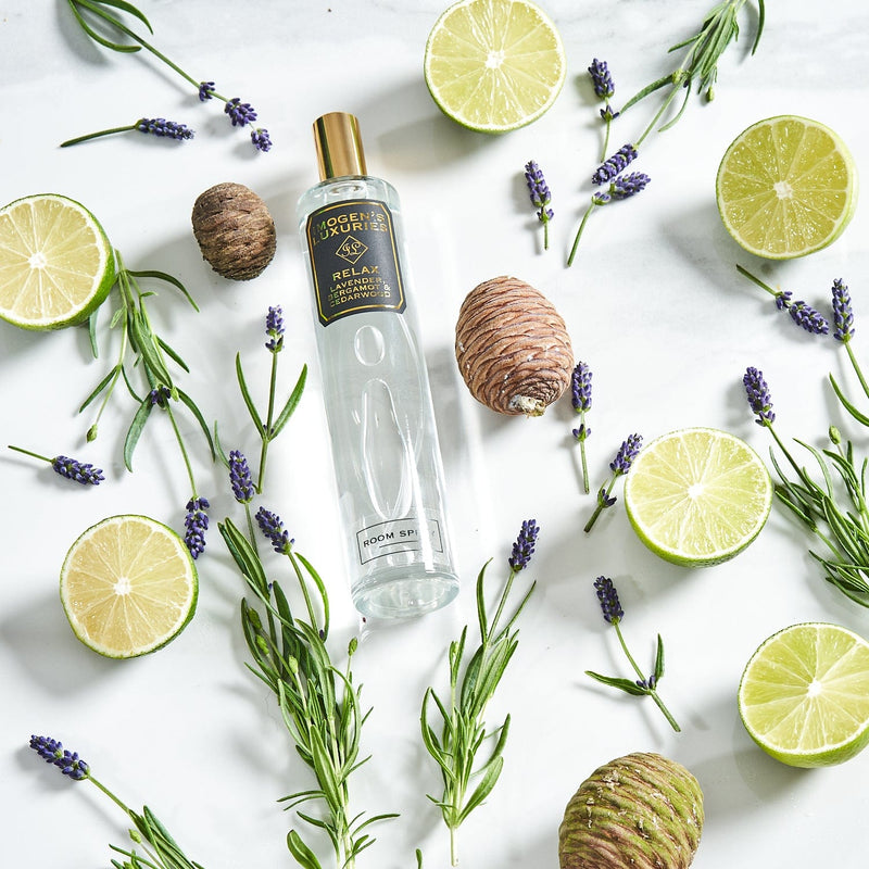 Relax room spray is a scented with this beautiful calming and relaxing signature fragrance. Handmade with pure essential oils of Lavender, Bergamot & Cedar. Free from any synthetic fragrance. Long lasting large 100ml size. Each bottle holds around 900 sprays. Excellent value for money. Beautifully gift boxes, an ideal gift. Handmade by Imogen's Luxuries, Berkshire, England