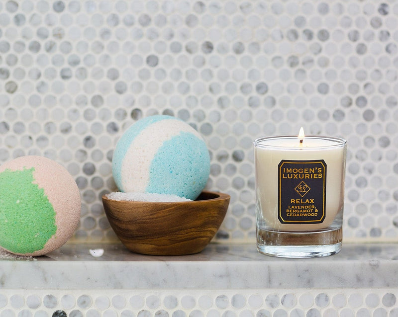 Burn your Relax 1 wick candle and run a long hot bath. Emerge relaxed and refreshed. Handmade with natural wax and essential oils.